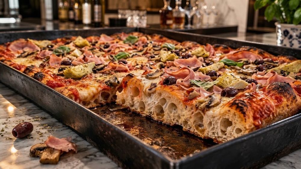 Pizza in teglia Capricciosa