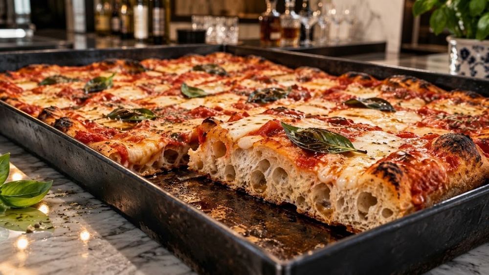 Pizza in teglia Margherita